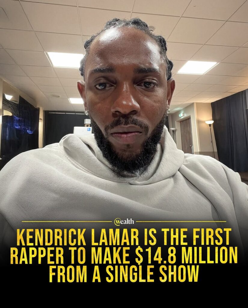 Seattle Show Hits $14.8M: Kendrick Lamar and SZA performing together on a brightly lit stage in front of a massive, cheering crowd at Lumen Field.