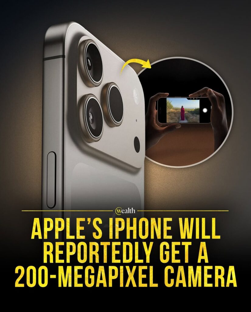 Future iPhone concept with large camera, 200MP sensor.